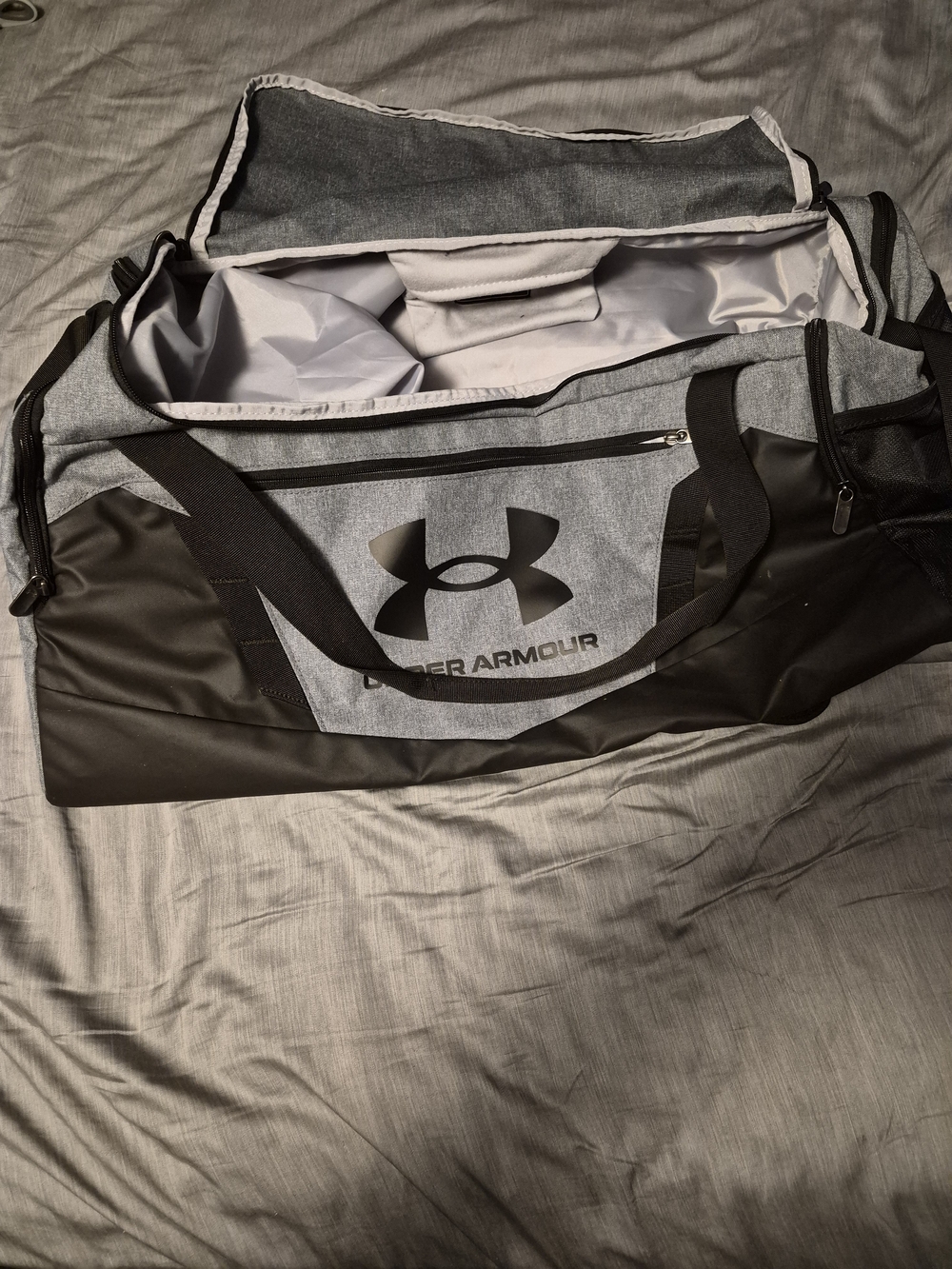 Under Armour Gray & Black Men's Duffel with Logo